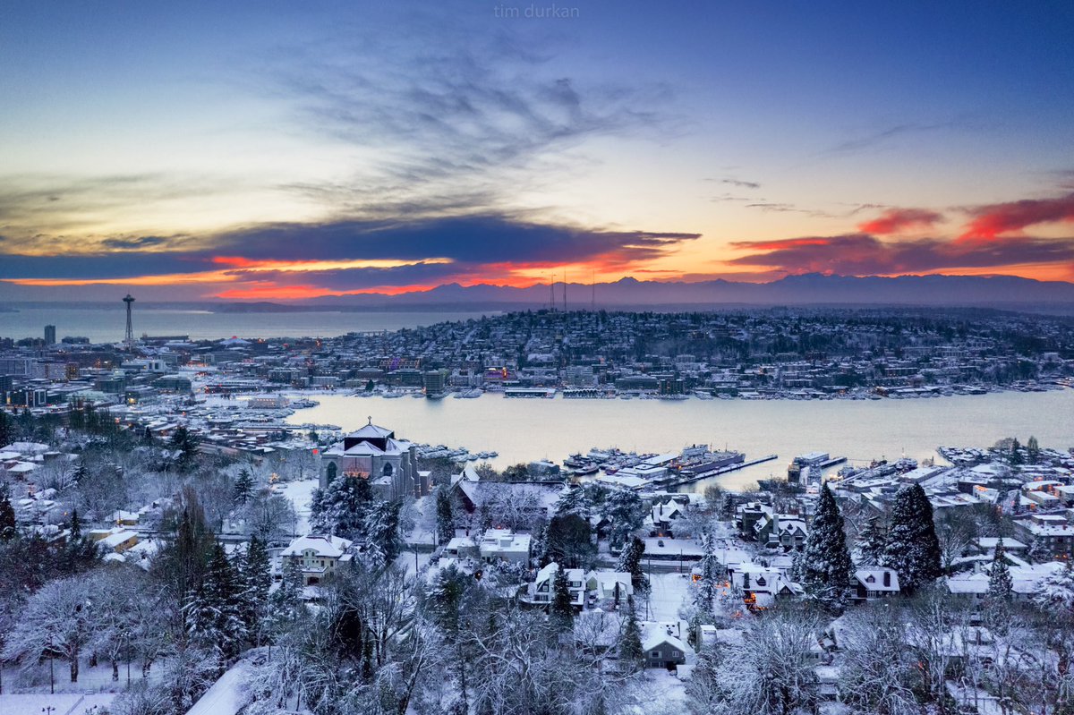 Tonight’s winter-wonderland sunset here in Seattle - awesome!
