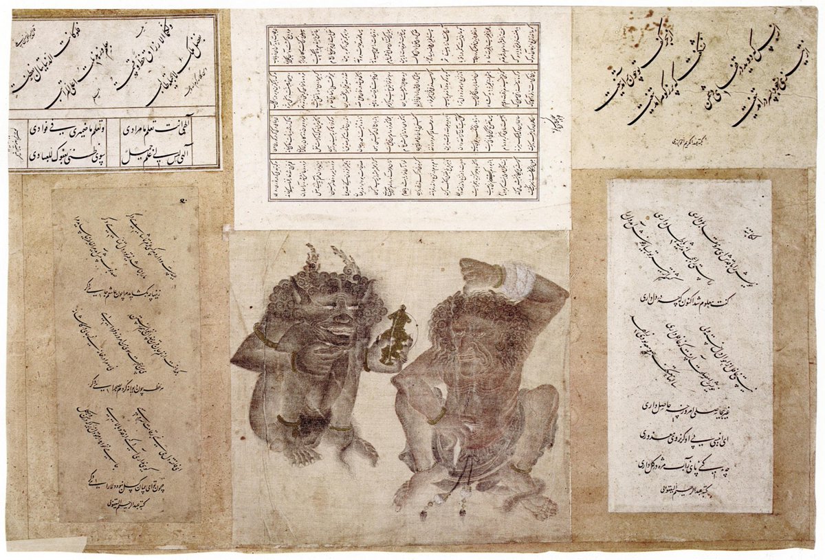 トルコの絵、"Siyah Qalam"(黒いペン)。悪魔、踊る僧侶、モンゴルの益荒男の美意識 