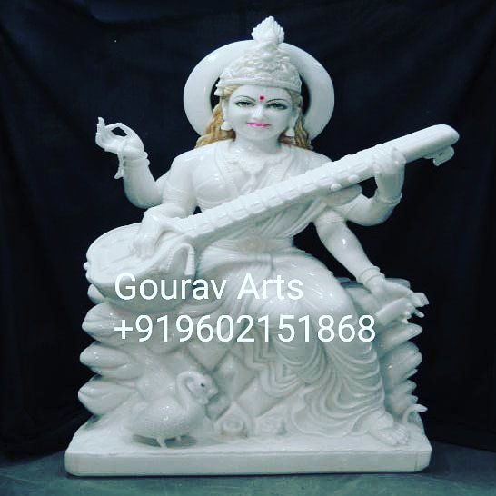 gourav_arts's tweet photo. Happy Vasant Panchami 
This is 4 feet Saraswati Maa Moorti in super white marble with best workmanship. 
If anyone interested to buy please contact me Call or WhatsApp +919602151868.
#saraswatichandra #saraswatiarts #saraswatipoojan #saraswatimarblemoorti #vasantpanchami https://t.co/JdXfyIAI0k