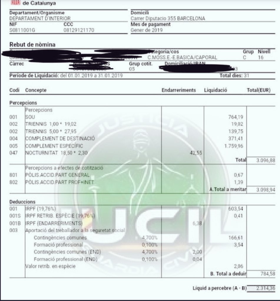 Equiparación salarial en el acuerdo❓🤔

📌 Te los crees
📌 Confías
📌 NO te lo pienses más

👉🏻 Retribuciones de <a href="/mossos/">Mossos</a> caporal con seis trienios y 42,55€ en nocturno.

👉🏻 C.E.G. 1.759,96€

#JUCIL por la #EquiparacionYa real sin excepciones de todos los #GuardiasCiviles.