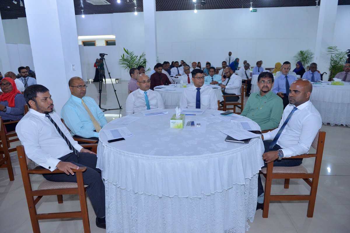 presidencymv's tweet photo. The President's Office conducts programme on Anti-Corruption and Good Governance for those serving in elected posts and appointed to political posts #100DaysGoals https://t.co/KB3B9ugebW