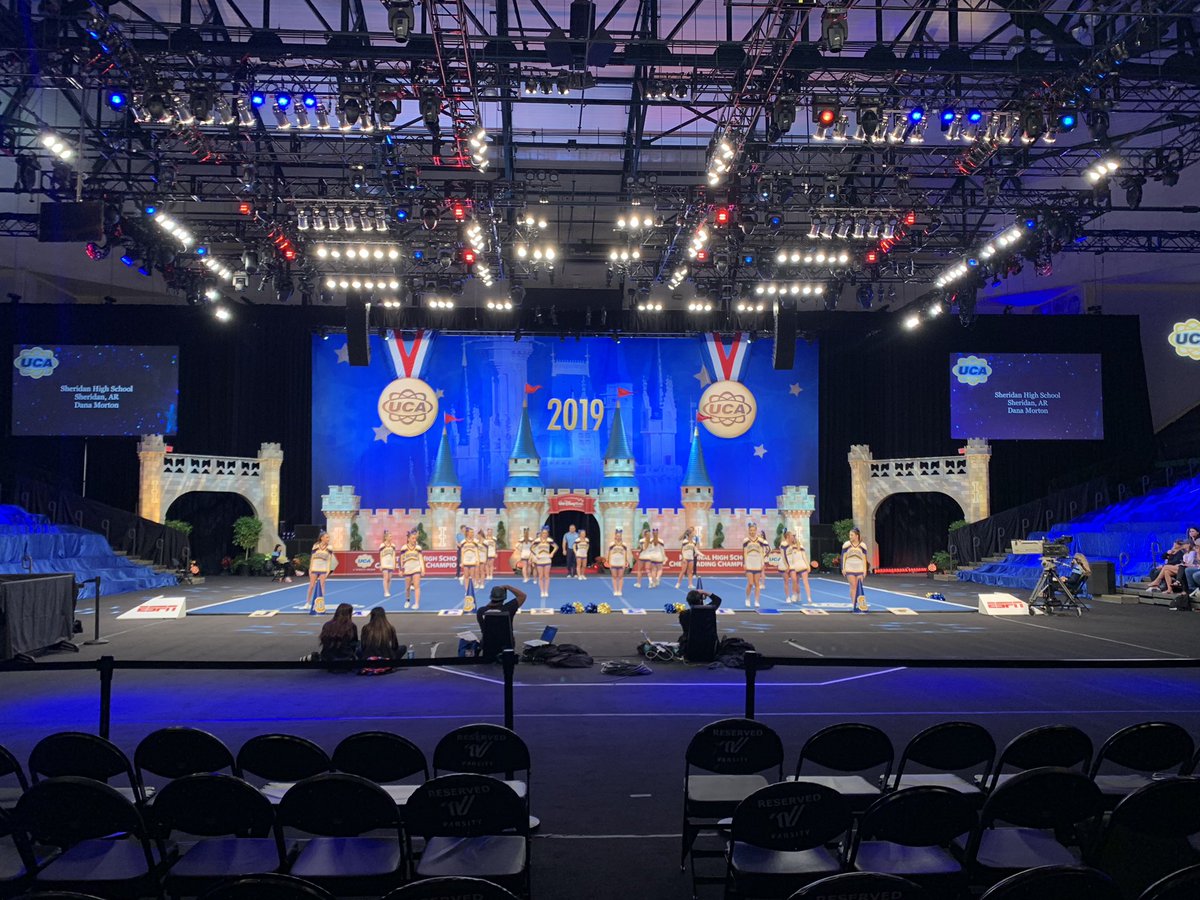 Dwordy's tweet photo. Bittersweet day!  @lauragworkman last day to compete!  11 years following her Cheer!  Sure went by fast!  Also got to see Alicia today at Disney!  Lots of emotions! Remember pushing them in strollers at Disney!  #TimeFlies #memories https://t.co/tepWt19AzN