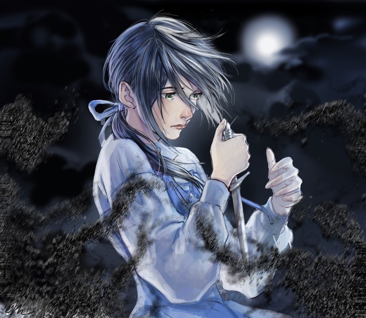 Recently I’ve been playing The Witch’s Isle on my iPad and I love the soundtrack and the storytelling. The whole esthetic is just really beautifully mysterious. 
So I had to draw the main character.