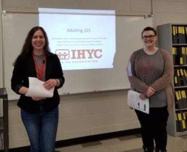 Our wonderful staff were invited to teach a 6 week course on life skills to students nearing the age of 18 at Scavo High School in Des Moines. Helping guide youth as they transition to independent adulthood is one of the things we do best! #thisisihyc