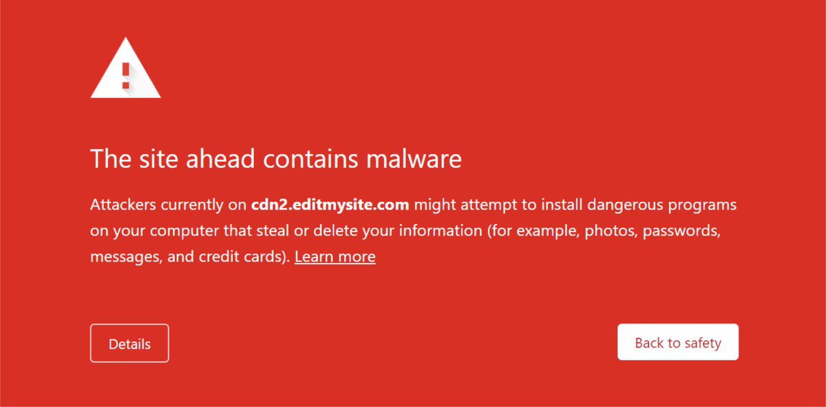 jack_sorrell's tweet photo. My website https://t.co/QyECrxdJCE and seemingly all other websites using @weebly hosting are being displayed as "dangerous" at the moment if you use Google Chrome. I have no information on what is happening right now, but I will keep you updated! https://t.co/lC71fJSG9Y
