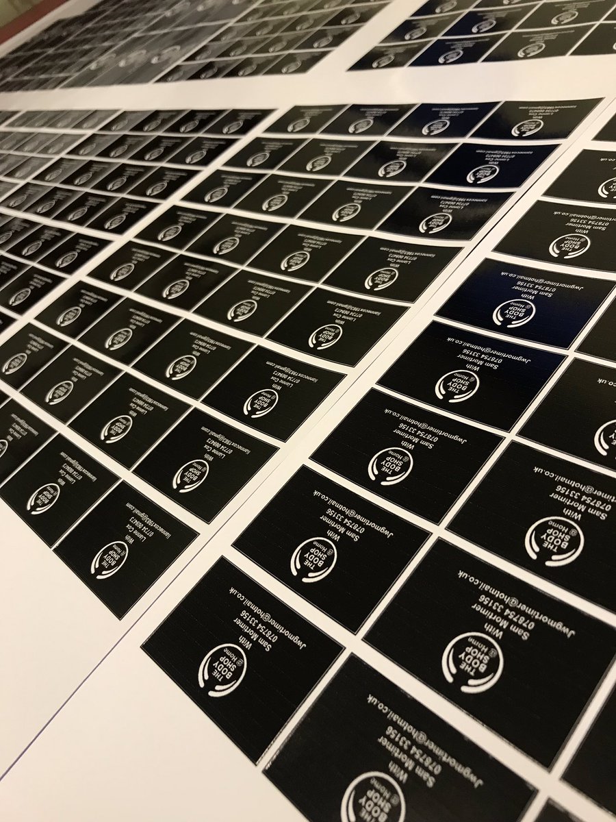 SDSigns1's tweet photo. Batch of body shop catalog labels done for a local Whitby rep. #bodyshop #athome #printed #lables #local #rep #whitby https://t.co/aXmcudxHfM