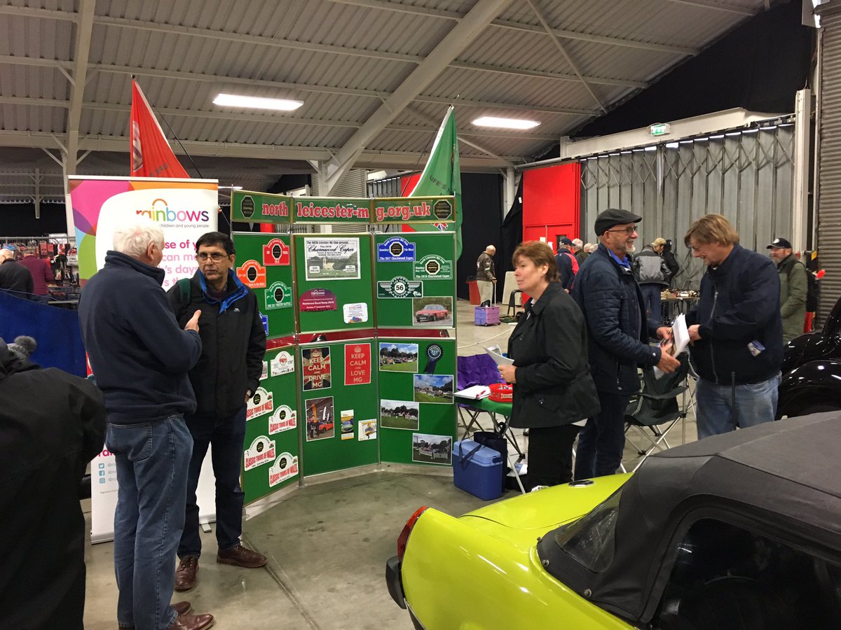 We are really getting busy, now! Bargains to be had <a href="/mgtriumphshow/">MG & Triumph Show</a> AND the chance to visit us and sign up to #CharnwoodCaper19 starting <a href="/GcrGreat/">Great Central Railway</a> in support of <a href="/RainbowsHospice/">Rainbows Hospice</a> Great to meet so many #MG and #Triumph fans