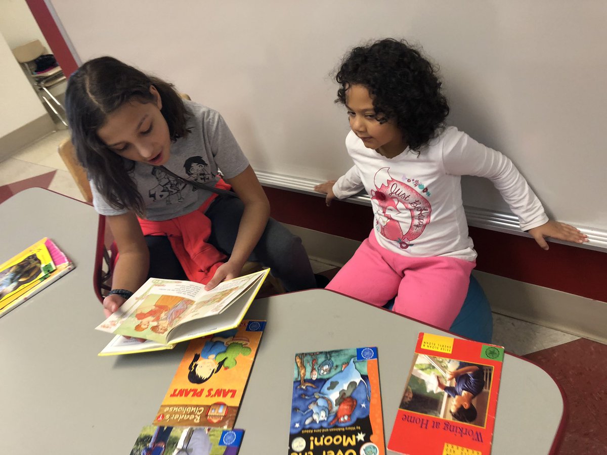 lmerbz's tweet photo. First graders enjoying book buddies with Mr. Frederick’s class 💕 #readersgrowcedars https://t.co/X3O0kM70ql