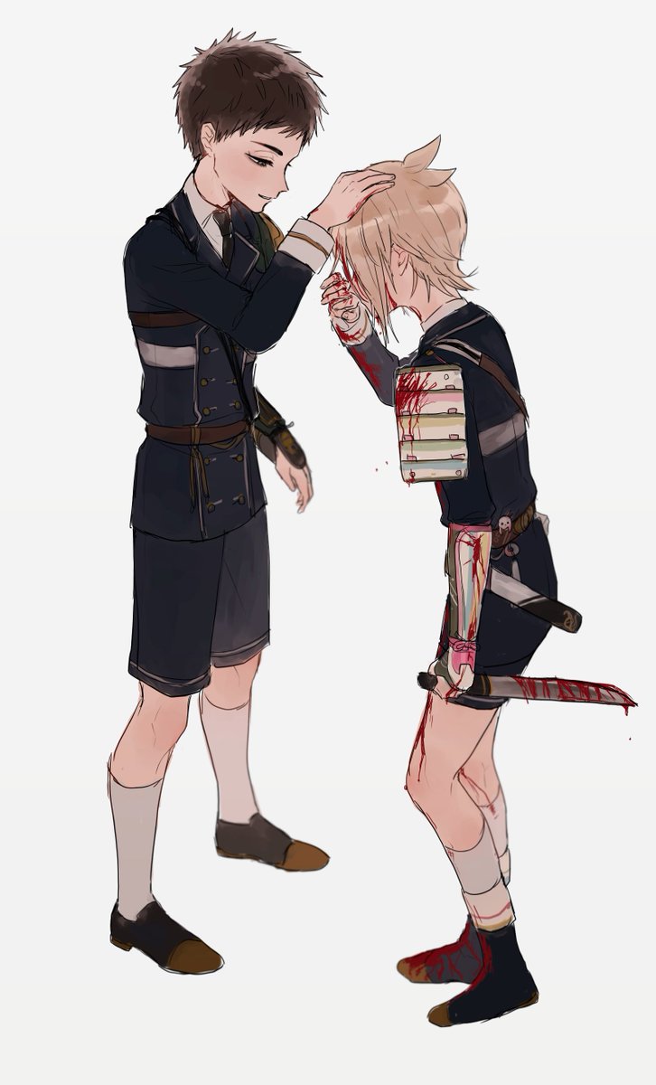 リクエスト 返り血だらけの包丁くんの頭を撫でる厚くん Zyのイラスト リクエスト 返り血だらけの包丁くんの頭を撫でる厚くん Zyのイラスト