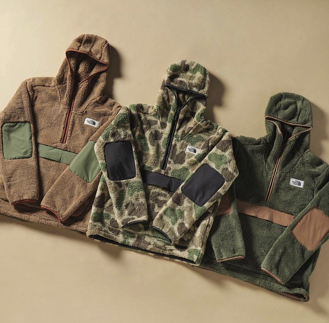 north face camo sherpa