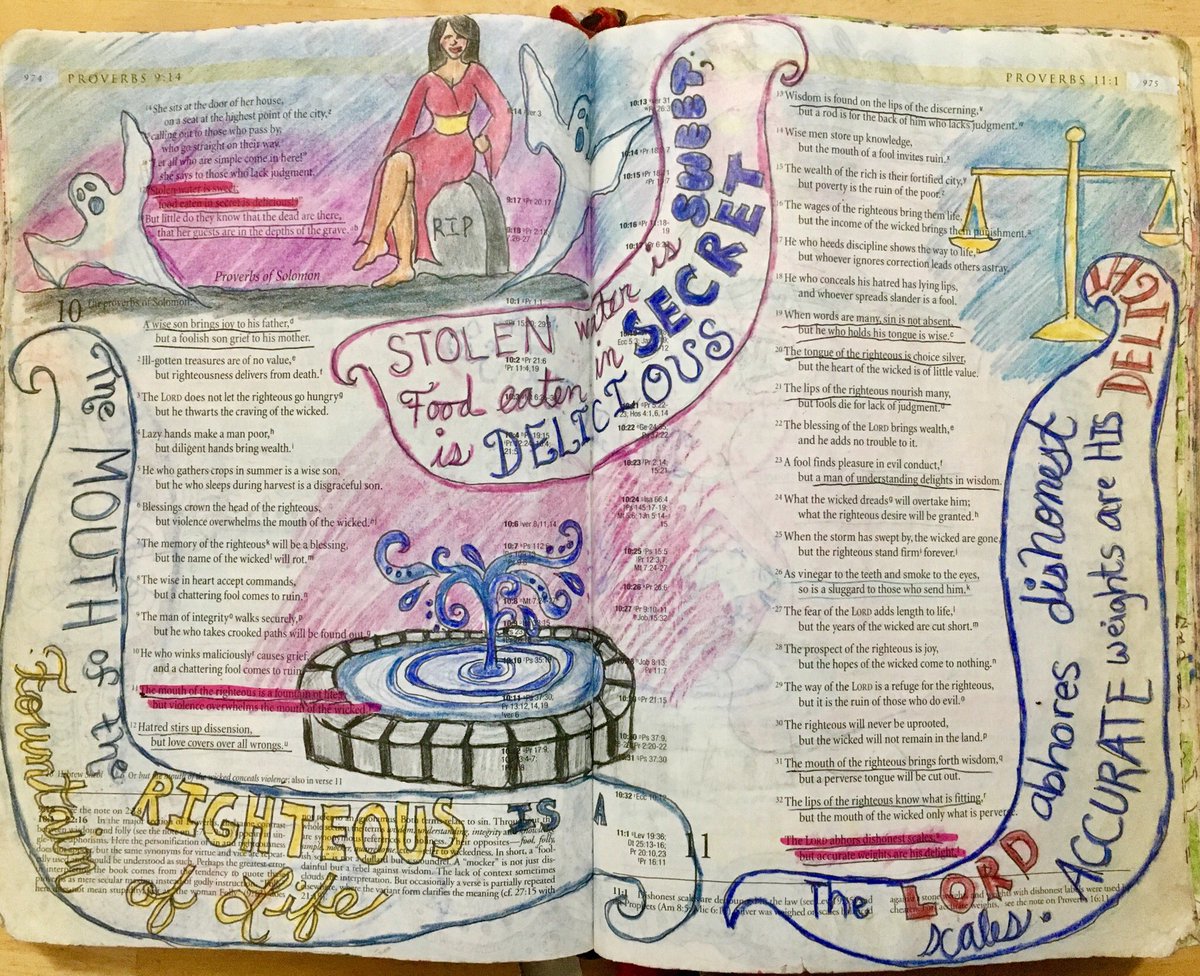 “The mouth of the righteous is a well of life, But violence covers the mouth of the wicked.”
Proverbs 10:11
Please let me speak life today. 
#artwithasoul #biblejournaling #bibleart #bibleartjournaling #bibleartjournal #biblejournal #biblejournalingcommunity