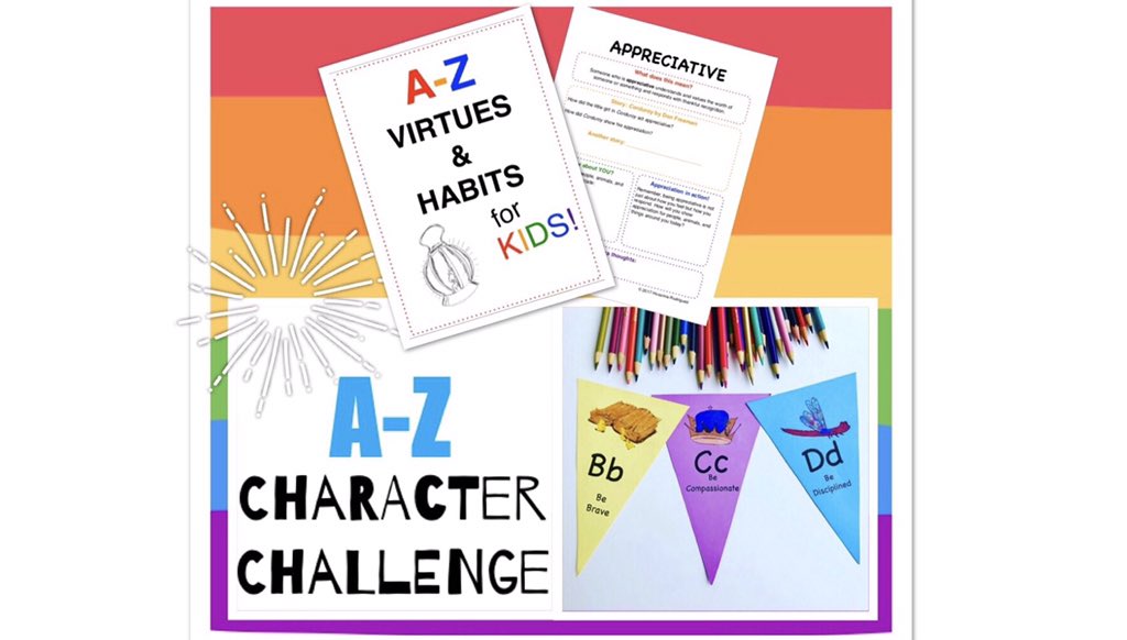 letslearnkids's tweet photo. Who’s ready to help kids with character development? I have put together the free A-Z VIRTUES AND HABITS PACKAGE to make it EASY! #habits #kids  https://t.co/uWCuSZjrNG https://t.co/7AQ19cmpb7