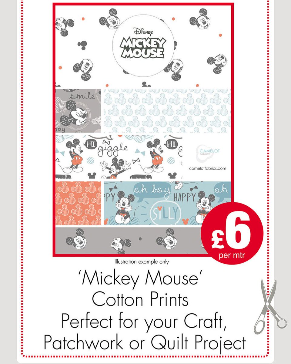 BoyesStores's tweet photo. Assorted Mickey Mouse Cotton Prints
ONLY Β£6 p/metre
#sewingbee #sewing #craft #design #sew #hobby #habby #handmade #bbc #GreatBritishSewingBee #GBSB #fabric #sewsquad https://t.co/5g6CFQxekb
