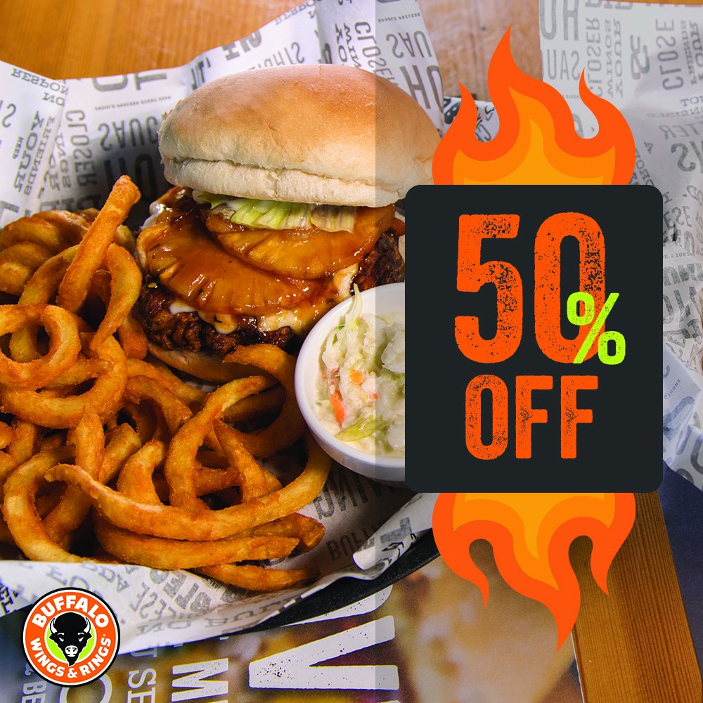Buffalo Wings and Rings on Twitter "وفر 50 من قيمة فاتورتك! من الأحد