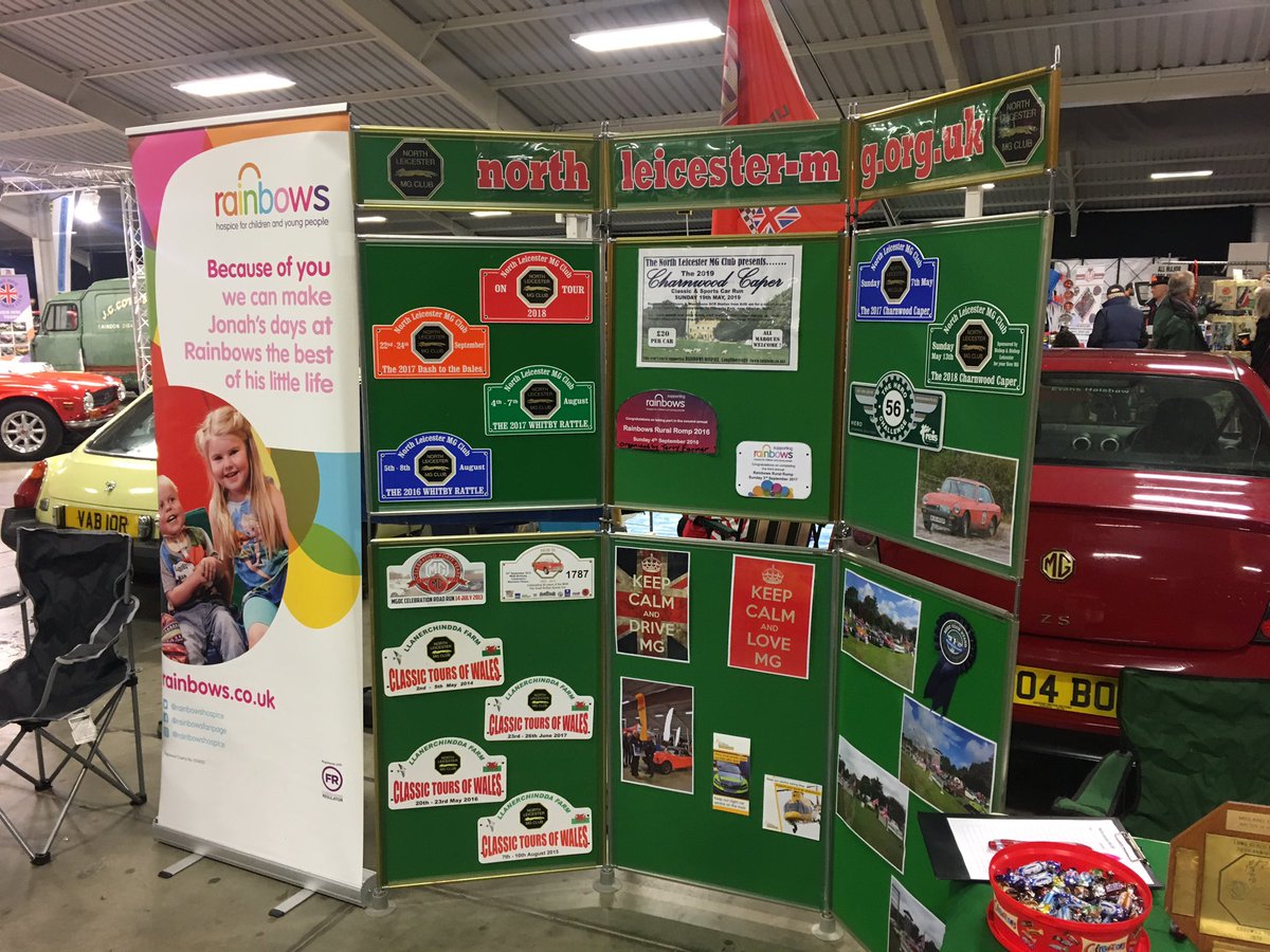We’re all set up <a href="/NAECStoneleigh/">NAECStoneleigh</a> for today’s <a href="/mgtriumphshow/">MG & Triumph Show</a> Come and see our stand and sign up for the #CharnwoodCaper supporting <a href="/RainbowsHospice/">Rainbows Hospice</a>