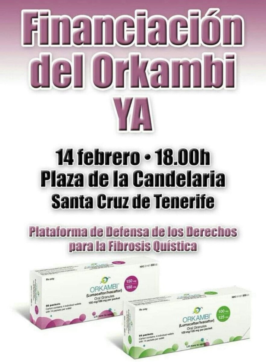 Nos vemos el jueves para gritar #OrkambiYA🇮🇨. #OrkambiNOW también es un grito internacional contra el atraco que merece pensar en farmacéutica pública. Pero se malgasta en medicamentos innecesarios mientras se niega este contra la #FibrosisQuística.

LEAN: lacasademitia.es/articulo/firma…