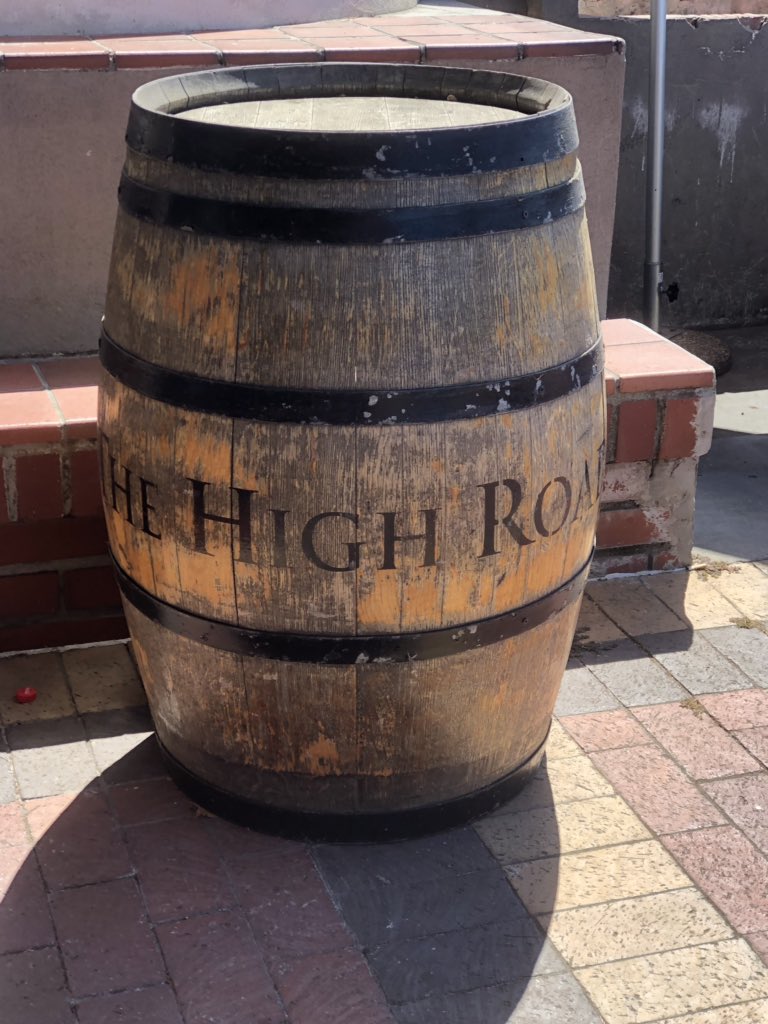 Welcoming sight at a #CapeTown golf club @highroadwines #winebarrel #13thHole