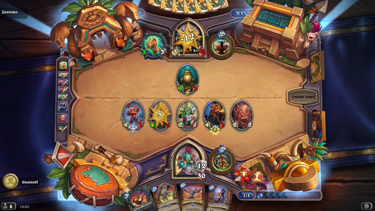 TheGunnolf's tweet photo. I was genuinely not expecting the AI to commit Seppuku. 🥴
Now I am just utterly confused! 🐾🐺 #Hearthstone #Rumblerun https://t.co/nwV5yY5kmN