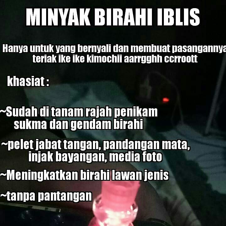 AryaPelet's tweet photo. Minyak pelet birahi iblis
Tuah semua hal menyangkut pelet pengasihan. Wa 081279409697 https://t.co/yXH8r54Fcl