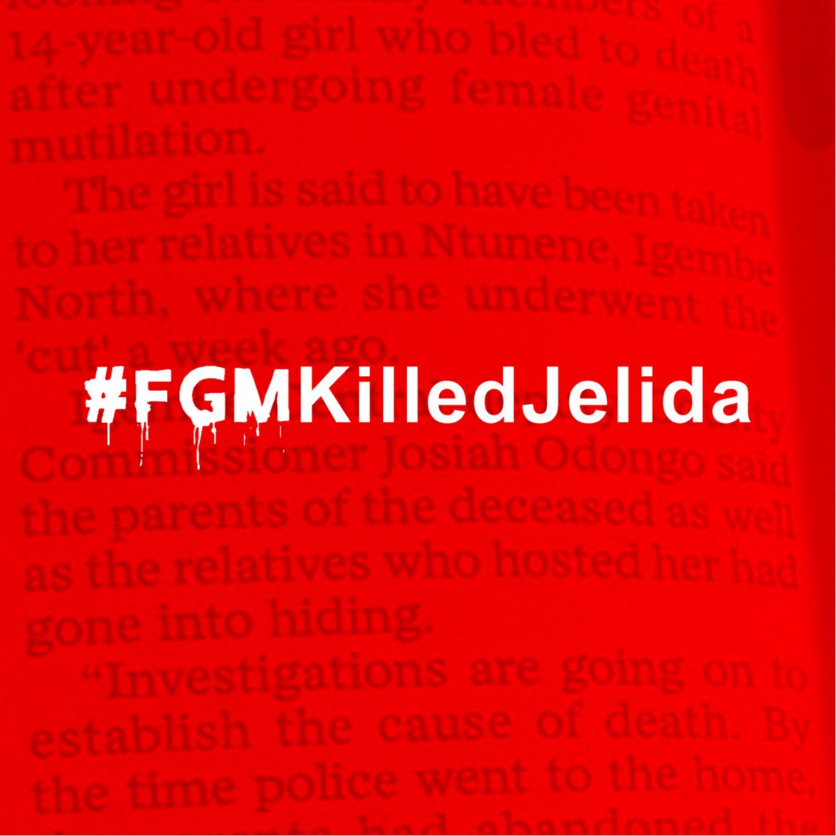 TonyMwebia's tweet photo. #200MIsNotJustaNumber It represents women & girls who have undergone #FGM & are subejected to physical, pyschological & a lifetime of suffering. Unfortunately #FGMkilledJelida and she is part of fatality data as a result of #FGM
How many more? Cc @CSMargaretKobia @VickyRubadiri https://t.co/k9sjxYG8hF