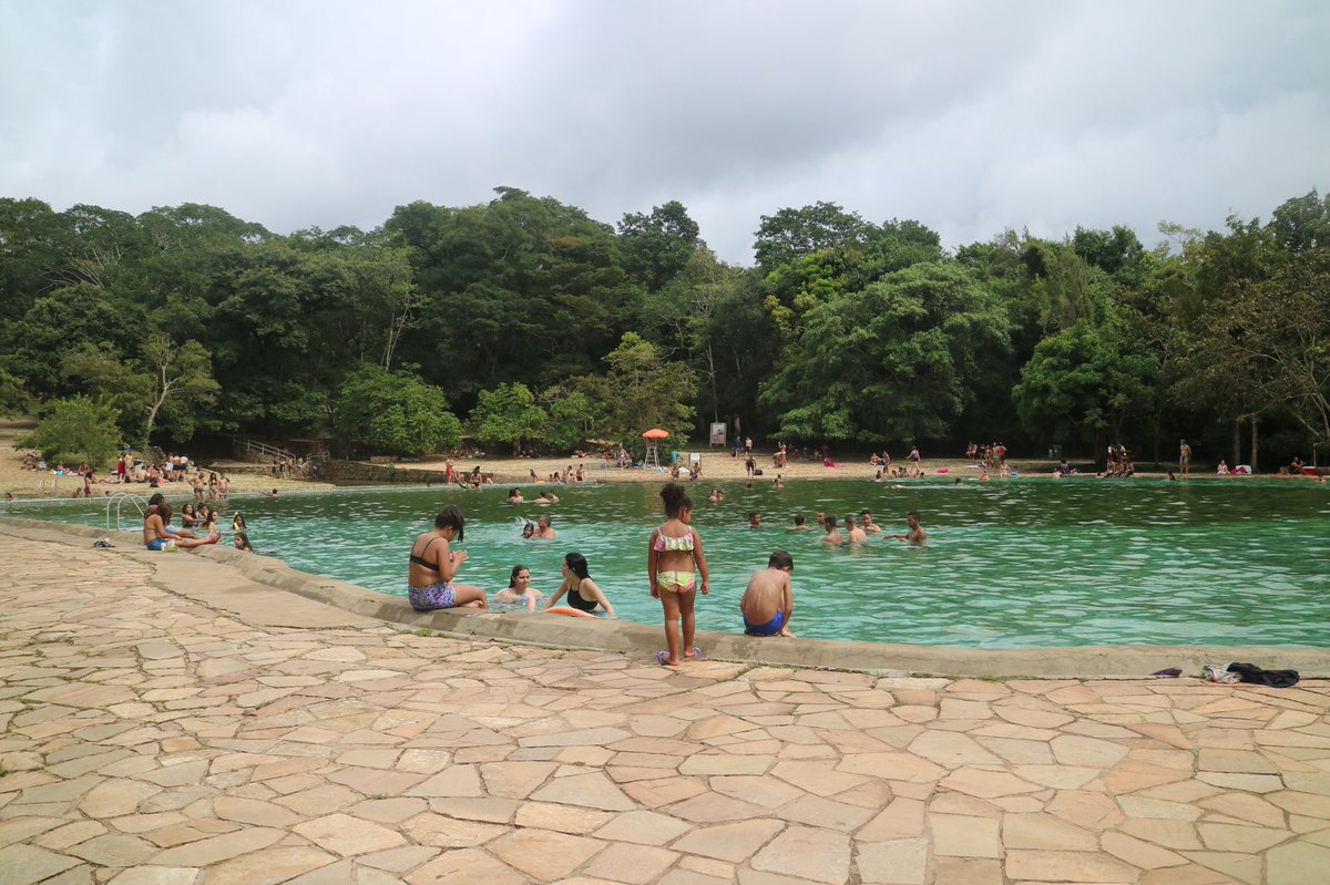 SianPickard's tweet photo. Nothing quite like a spontaneous downfall for group bonding. Managed to snap this picture of the mineral pool at Parque Nacional de Brasília before the rain! #UONLawBrazil https://t.co/egLUccr2lj