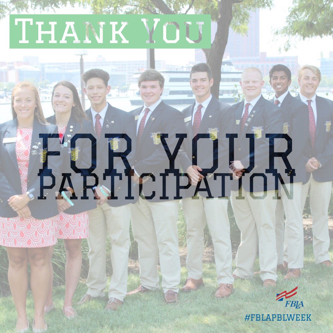 Thank you for your participation in #FBLAPBLWEEK