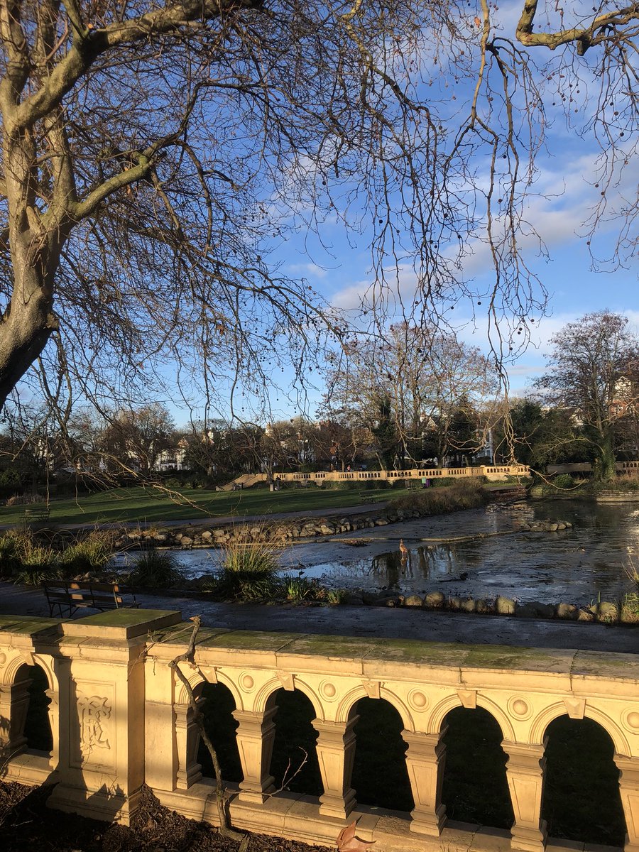 ..a glimpse of blue skies earlier @BishopsPark #coldandwet #whocares