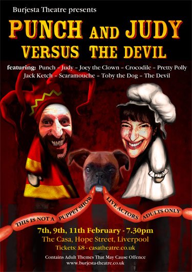 burjesta's tweet photo. @burjesta theatre 'Punch &amp; Judy' Mon 11th Feb, 7.30pm @CasaTheatre @CasaLiverpool 

Tickets: £8 - https://t.co/4S4jBmJ1vW

Last night of the run... https://t.co/K6bXWBWPNT