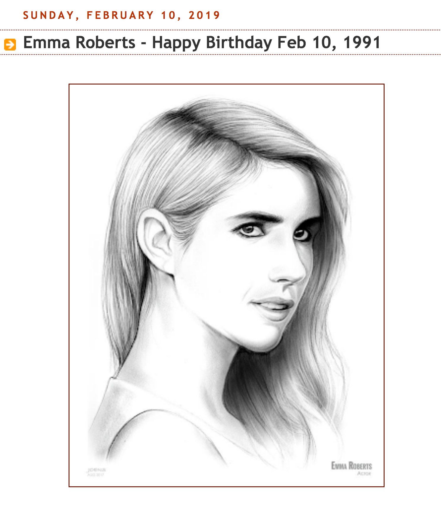 Happy Birthday, Emma Roberts... Born Feb 10, 1991. 