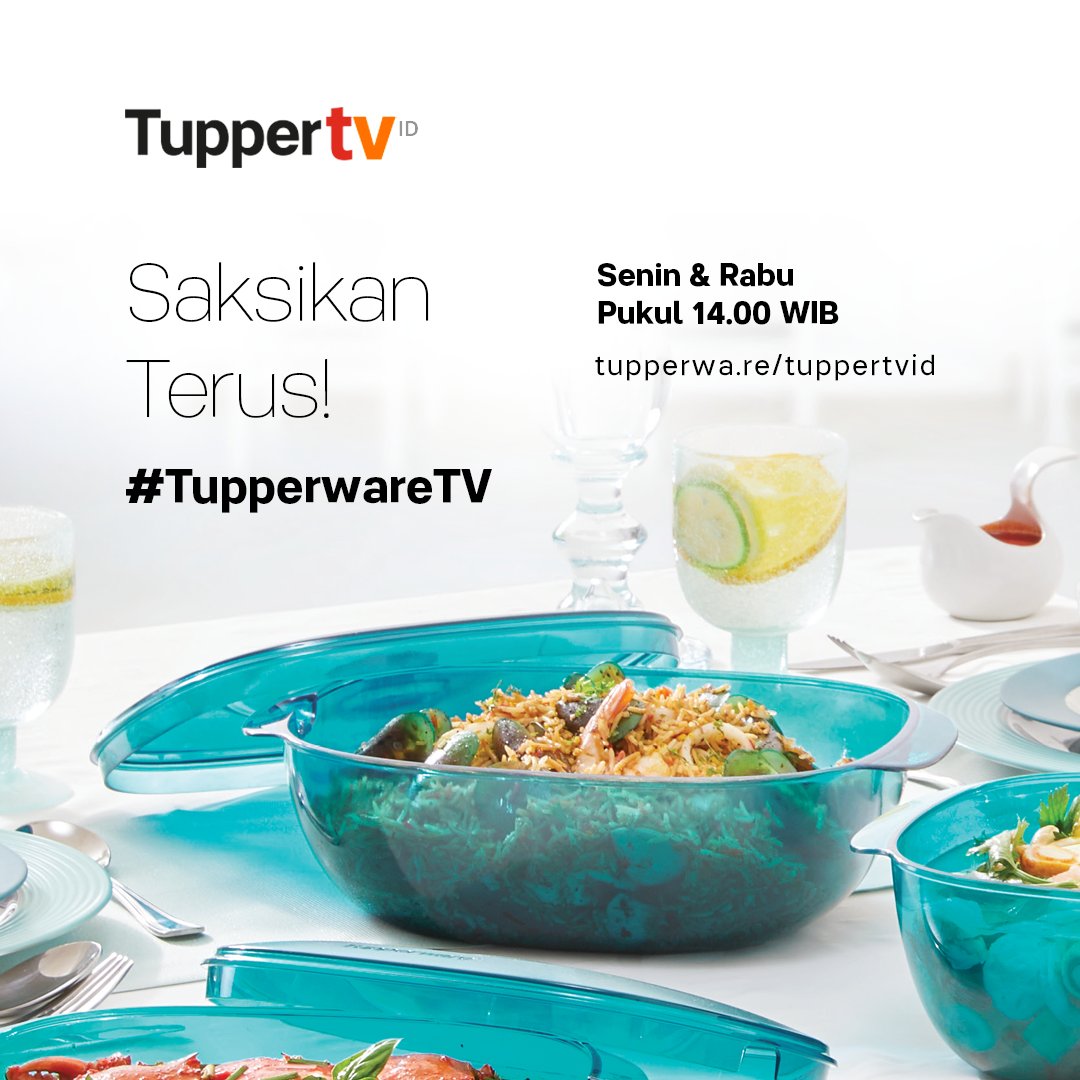 tupperwareID's tweet photo. Saksikan terus #TupperTV setiap Senin dan Rabu pukul 14.00 WIB. Streaming segera di https://t.co/L3pLqJ5jJV https://t.co/IRFAMIabI8