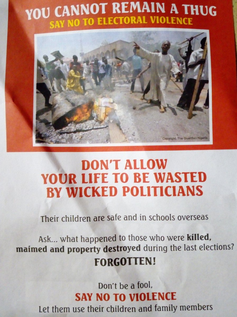 IdamLouis's tweet photo. I was proud to see a bunch of youths passing these out in churches and streets this morning. Let's stay enlightened. #NoVoteBuying #NoToThuggery #NoToElectionBoycott
@ajeromorgan @DrJoeAbah @julietkego @cchukudebelu @AMADICHIMA @segalink https://t.co/Aynz0fdyyo