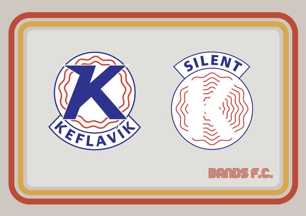 Silent__K__'s tweet image. It’s official! SILENT-K has got a @_Bands_FC logo! Based on the Icelandic KEFLAVIC badge! Nice one @markemoon we love it ⚡️✊🏼⚡️#bandsfc #Keflavic #SILENTK