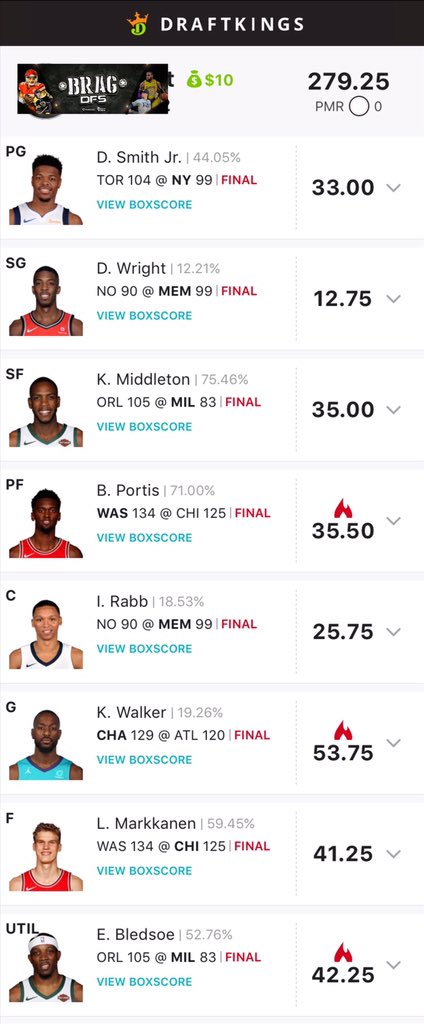 FL3X_4LPH4's tweet photo. Another huge day on both sites sweeping NHL and NBA. Make sure to screenshot your winnings and tip your waiter (link in bio).
#NotToBrag #DFS #DFSNBA #DFSNHL https://t.co/gcyDGWBUEq