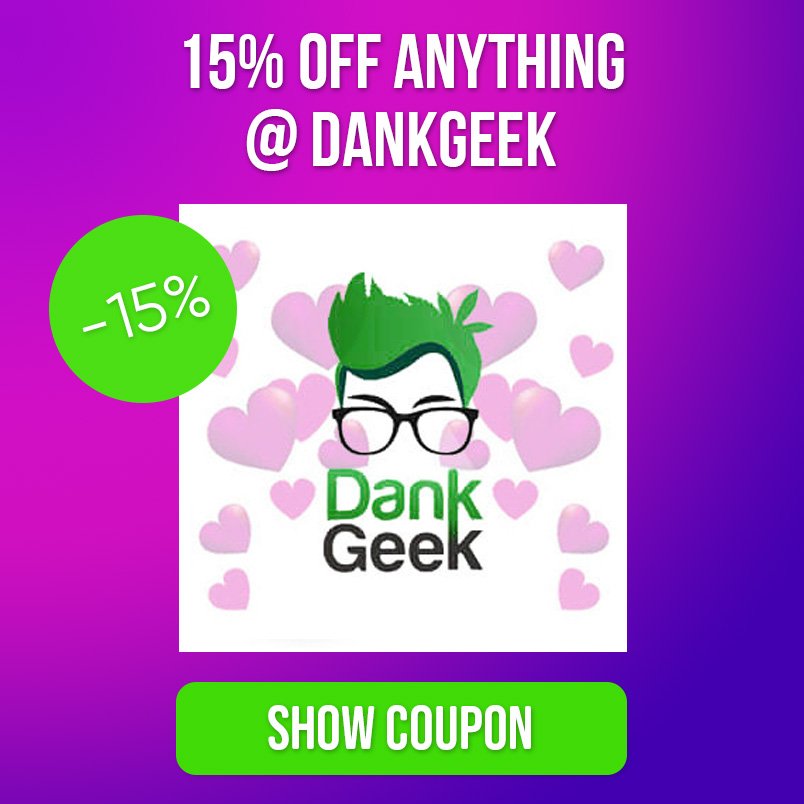 CCouponCodes's tweet photo. ➡️ https://t.co/APUsRFSUWQ
Save 15% on everything at #DankGeek ...
#GetYourGeekOn #GeekOut #ValentinesDay #420Valentine #ValentinesDay2019 #HeadyGlass #NoveltyGlass #Bong #DabRig #Dabbing #Smoking #Weed #Stoner #Cannabis #Marijuana #SmokeTogether #StayTogether #420Life https://t.co/tSClOlzxZS
