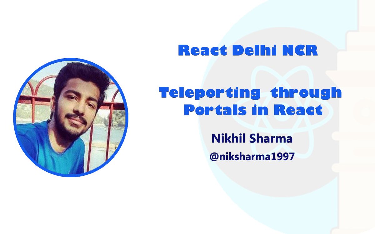 reactdelhincr's tweet image. Speaker alert 📢 @niksharma1997 will be talking about React portals at our next meetup! Register here - meetup.com/React-Delhi-NC… #reactdelhincr #reactjs #reactjs_meetup