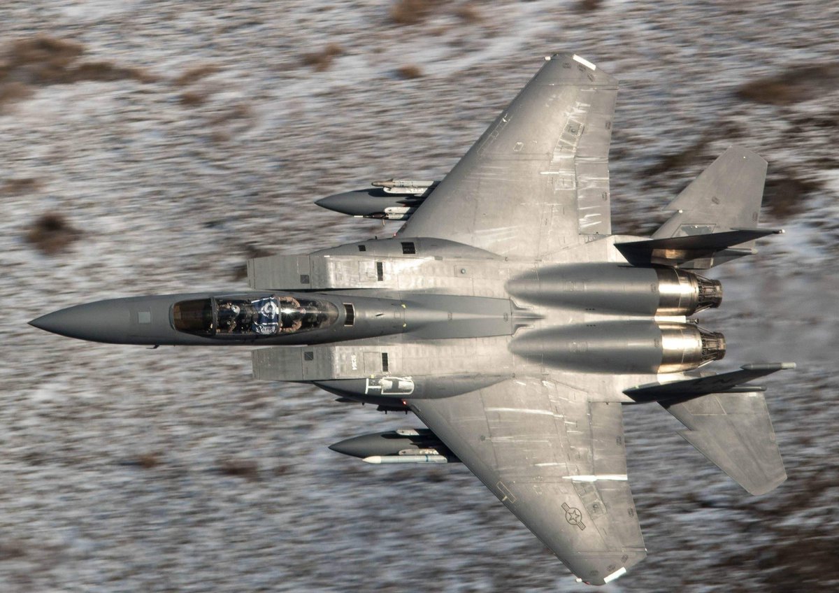MachLoopLFA7's tweet image. F15E catching the light in LFA7.