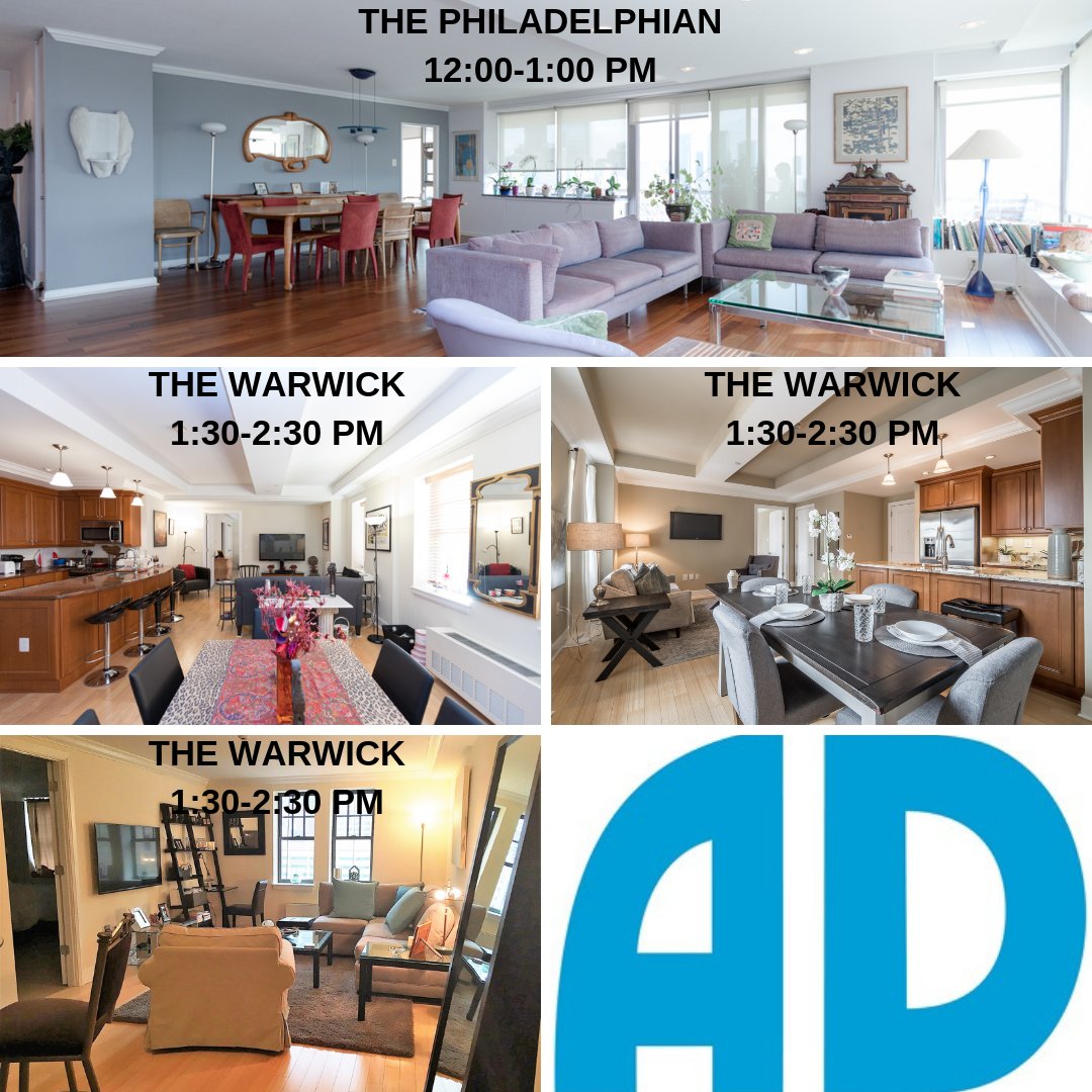 Open House Sunday! Don't forget to stop by The Philadelphian and The Warwick today. Click the link in our bio to visit our website for more details.