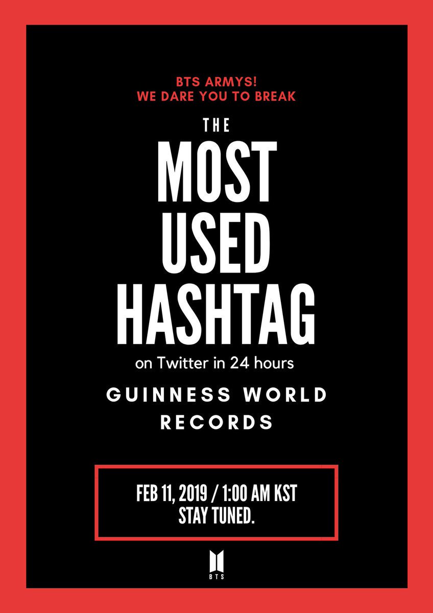 Teamwork makes the dream work. Are you ready to work on setting a new Guinness World Record for BTS (<a href="/BTS_twt/">방탄소년단</a>) on the day they step on the #Grammys stage? Stay tuned for our announcement at February 11, 1:00 AM KST.

Let's get it 🔥