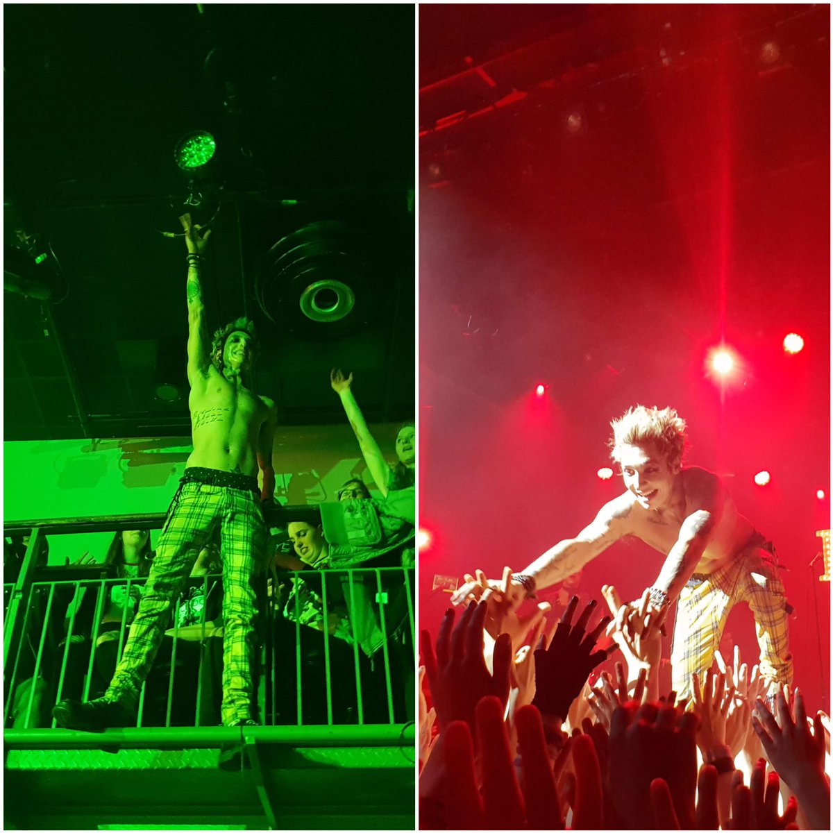 Remington probably spend 25% off stage.. 😏 Look at that, so much joy! <a href="/RemingtonLeith/">Remington Leith❌❌❌</a>.  <a href="/PalayeRoyale/">Palaye Royale</a> makes you feel together as one.  🖤
 #melkweg #amsterdam