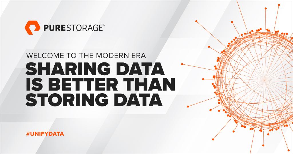 PureStorageUK's tweet photo. Itβs time for the storage industry to step up and deliver a fresh architecture for the modern era. At Pure, we call this new architecture, data hub. Read our open letter: https://t.co/3UuDeaxoYl
#unifydata #datahub https://t.co/WorOqSJfHf