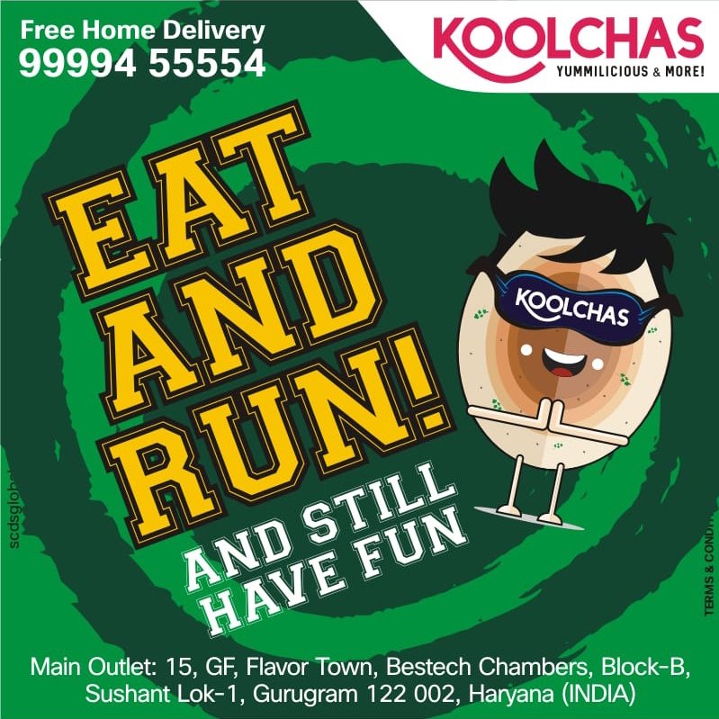 Koolchas01's tweet photo. We know you’re in a hurry! So grab a bite with EAT & RUN, something nobody’s ever done! Get your favorite KOOLCHAS within minutes!
#koolchas #breakfast #bestoffer #winter #food #ncrfood #bigbasketmeals #gurugram #yummilicious #gift #free #buy1get1free #tea #coffee #eatandrun https://t.co/m5SidDNH1S