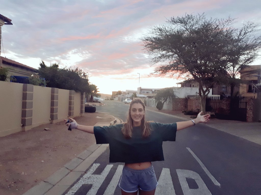 van_sinead's tweet photo. Tomorrow marks the first day of my second week working as a biokineticist. And no longer as an intern biokineticist. The past 2 years have flown by! I never knew I would end up in the desert. But here I am. Namibia I am already enjoying the difference and all the new adventures! https://t.co/gAnTVz5f4k