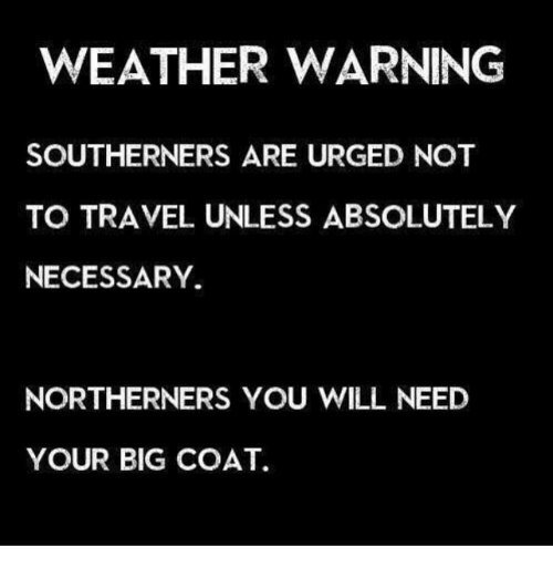 MattPicken's tweet photo. @HamillHimself @lindseywasson @NWSSeattle In England, when we get this warning we know it's cold outside https://t.co/1VZSUpHplr