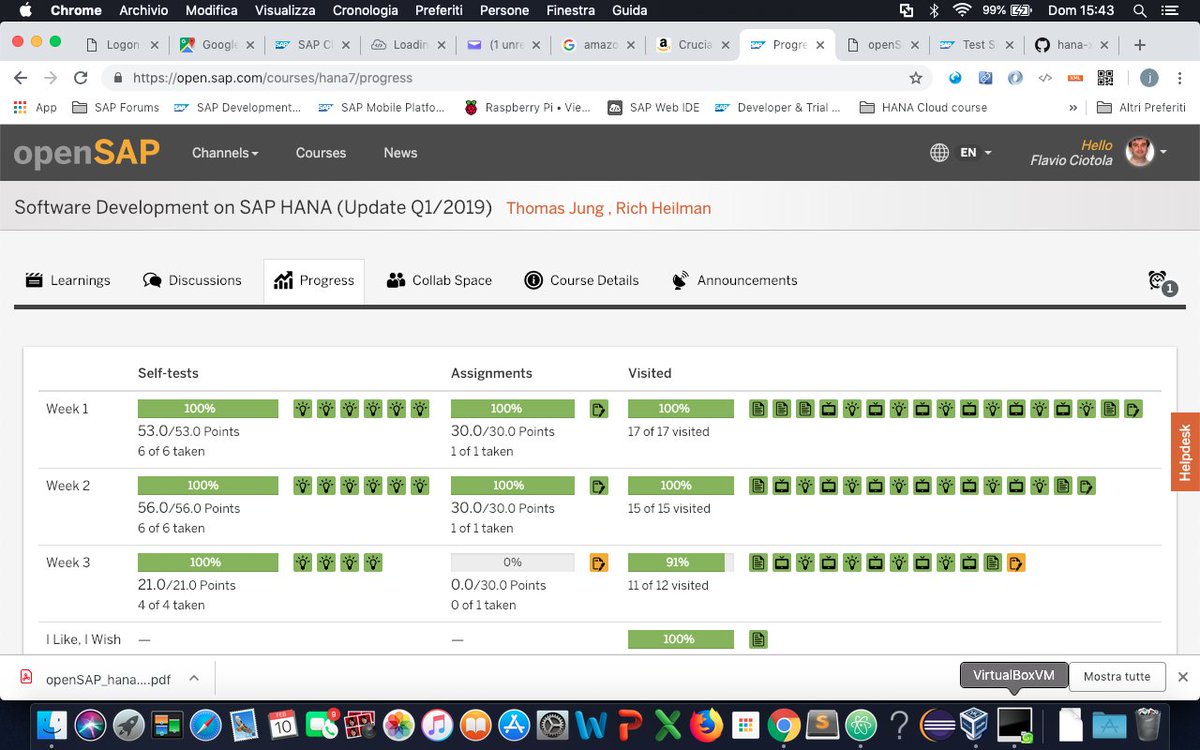 fc158's tweet photo. Raining Sunday, time for #SAPHANAExpress 2.0 install and learning from #openSAP course Software Development on #SAP #HANA (Update Q1/2019) exercises ;-)
Thanks @thomas_jung @RichHeilman https://t.co/Ost7IjFk8K