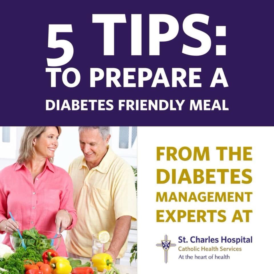 The registered dietitians from CHS’s St. Charles Hospital’s Diabetes Management Program have five tips for those preparing a diabetes-friendly meal. 

Find more info at stcharleshospital.chsli.org/press/five-tip…