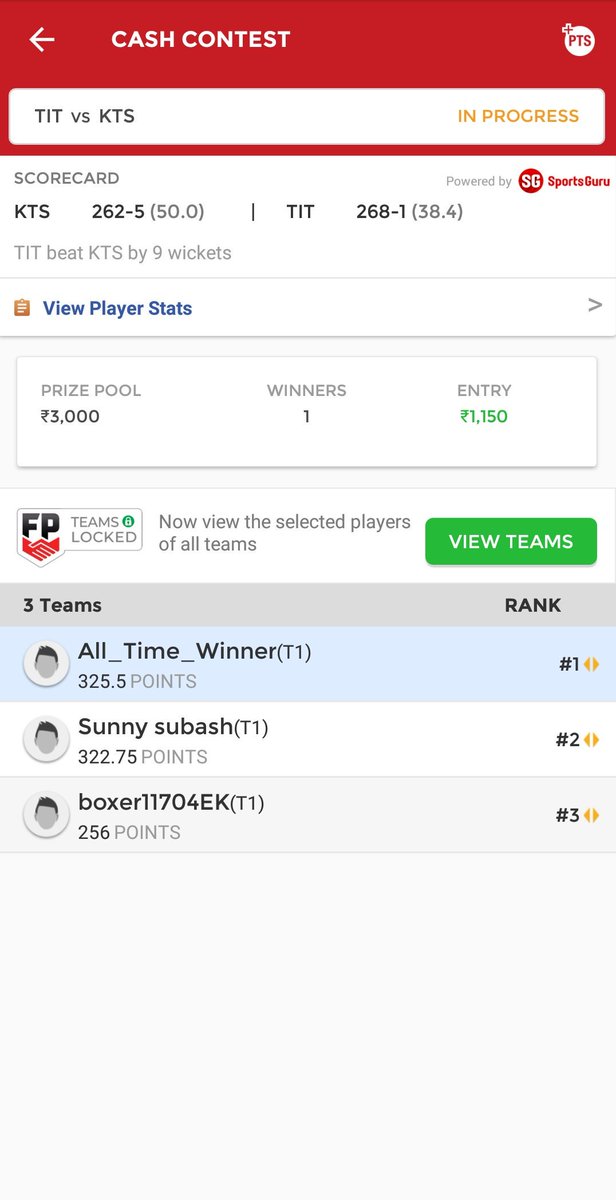 atw786's tweet photo. Won 🏆
#All_Time_Winner
Winnings
#Dream11 #SAODD #TITvsKTS
TELEGRAM✍️
https://t.co/un5YtOR1N0
Free Channel👇
https://t.co/QeAiQHCstZ
🏆⚽🏀🏑🏏🔄🔄 https://t.co/GNMlPOXw0t