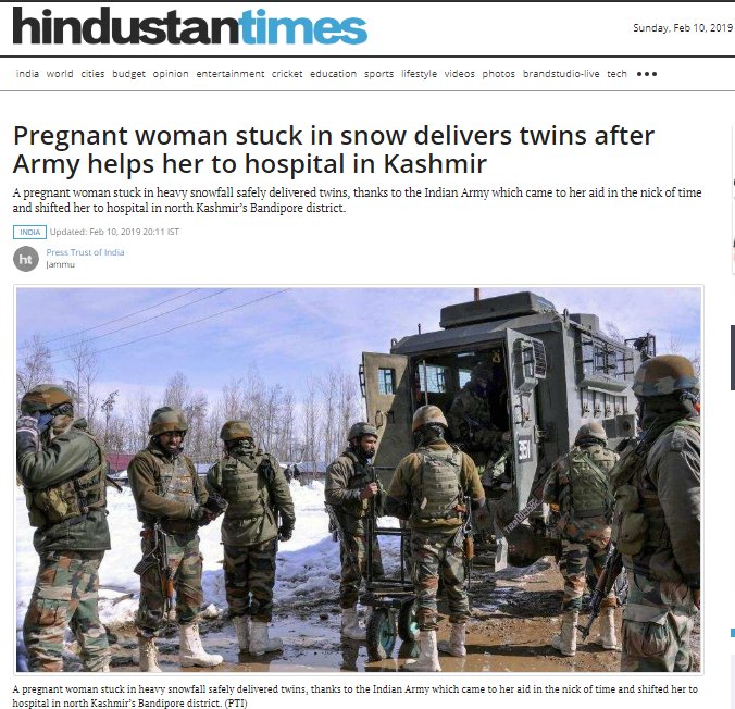  #ArmyInKashmirMidwifing a new generation of Indians .. figuratively of course!