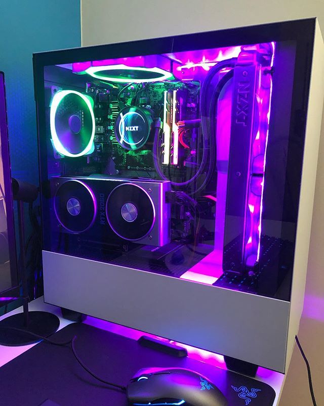 Ragonkai's tweet photo. New #2060 graphics card, new #NZXT RGB fans, and 4 more LED strips. #Nvidia #CAM #RGB #pcmasterrace #H500i #RTX #gskilltridentzrgb #Kraken #Razer #Lancehead #Firefly #PCMR https://t.co/5YFKJDJ4d4 https://t.co/E5xBbwHzrF