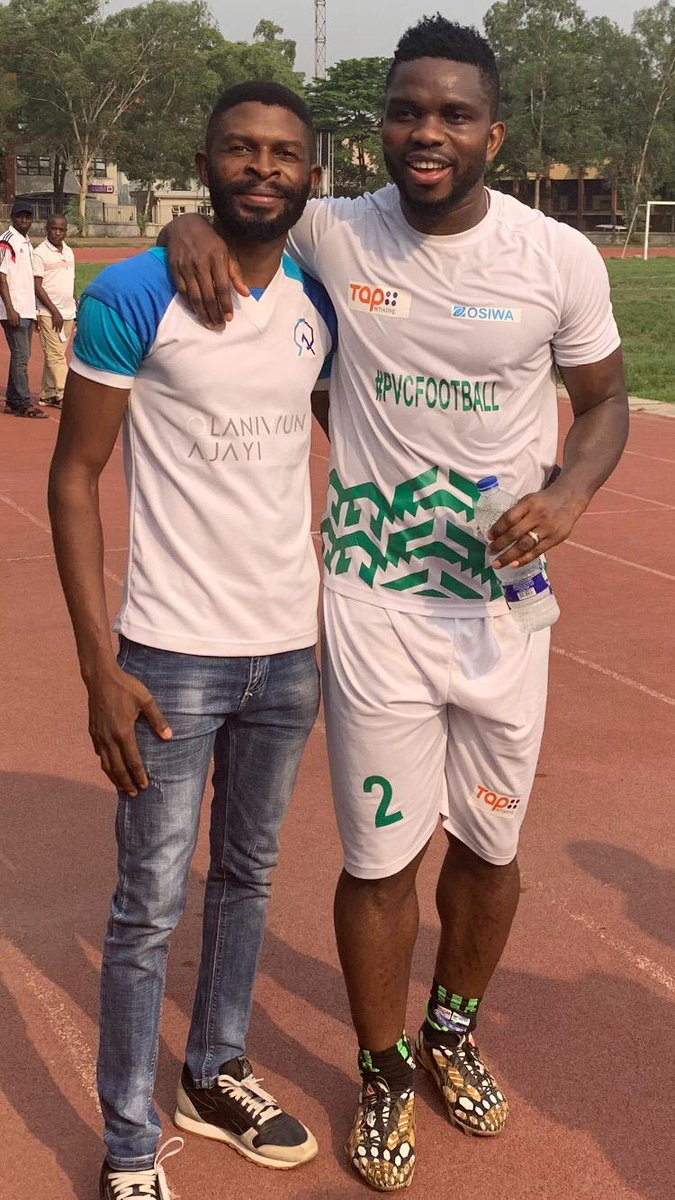 OlaniwunAjayiLP's tweet photo. Our Ephraim Ajijola, Joshua-Olubi Johnson and Oluwatosin Mary Owoka in pictures with notable ex-Super Eagles players at the recently held novelty football match PVC awareness programme by TapInitiative partnering Olaniwun Ajayi LP. #PVCFootball #SportsLaw #EntertainmentLaw https://t.co/PmlpoxDIGK