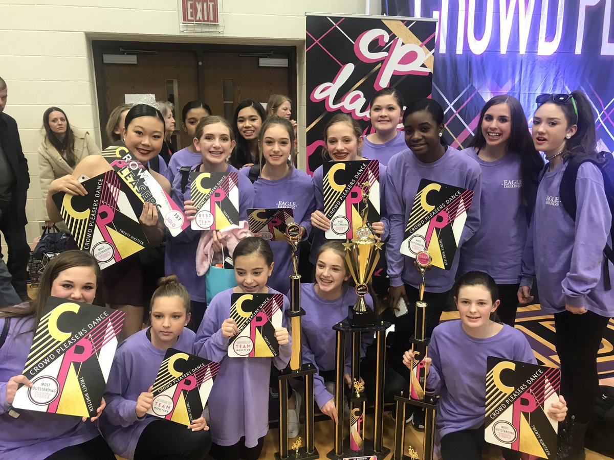 Coach_Shep1's tweet photo. The @PISDReynolds Eagle Darlings drill team brought home some SERIOUS hardware late last night after a full day of performances! GREAT JOB, LADIES!! Duke stepped in to help show off the size of these🏆’s (he’s only 150lbs, btw... 😳). Follow them on Instagram: @rms_eagledarlings https://t.co/gslKTyw2J1